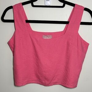 Show Me Your MuMu Pink Crop Tank Top